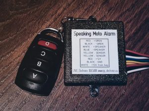 Говоряща мото-аларма с микровълнов сензор — NJS Electronics